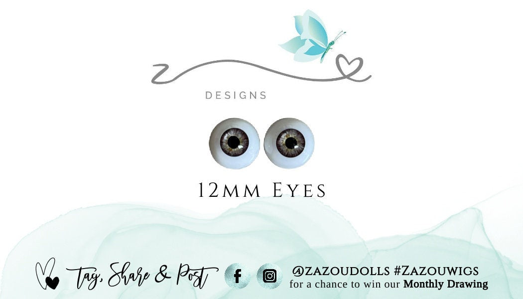 Natural Ruby Red Fashion Doll Eyes , realistic doll eyes, doll eyes replacement, 12mm Fit RRFF, BJD, Robert Tonner Ellowyne Doll & similar