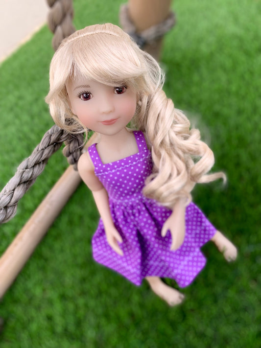 Custom WIG for 13" Dianna Effner Little Darling head size 7-8" Siblies, Ellowyne, My Meadow Avery, Mini Pal Maru & Friends, Liz Frost girls