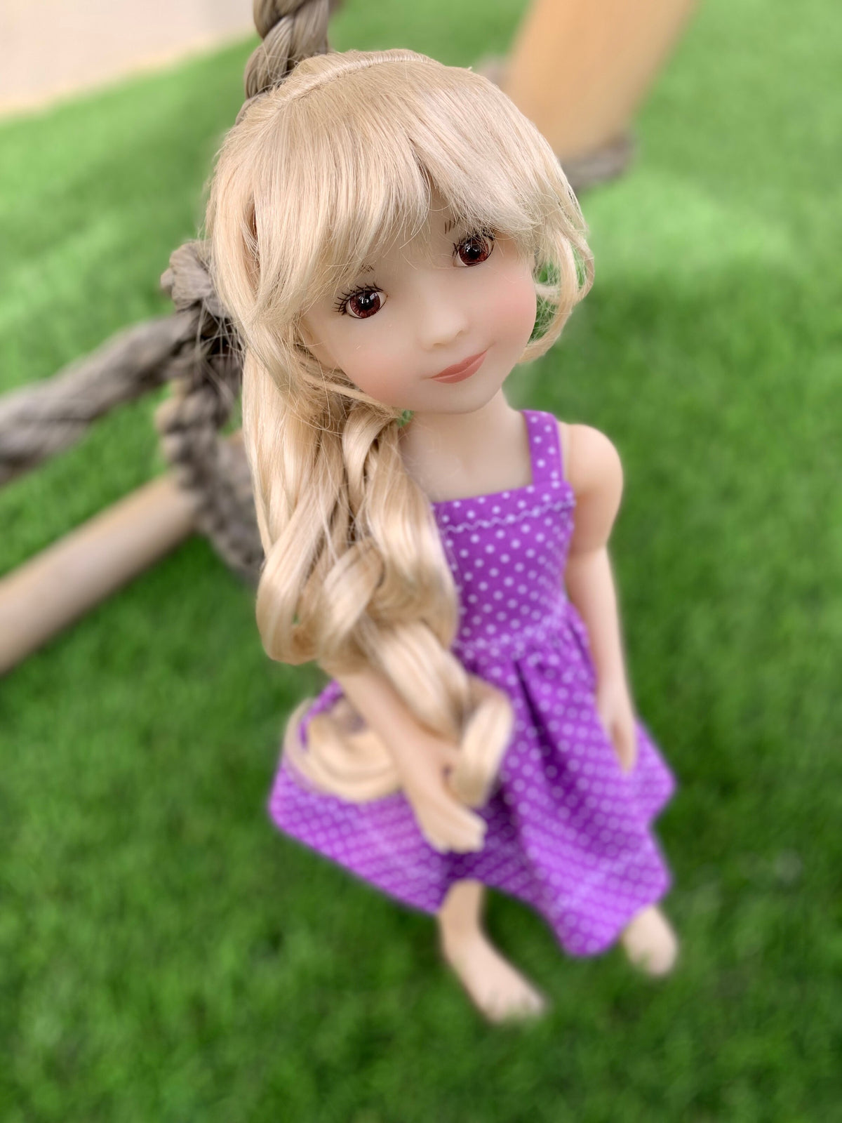 Custom WIG for 13" Dianna Effner Little Darling head size 7-8" Siblies, Ellowyne, My Meadow Avery, Mini Pal Maru & Friends, Liz Frost girls