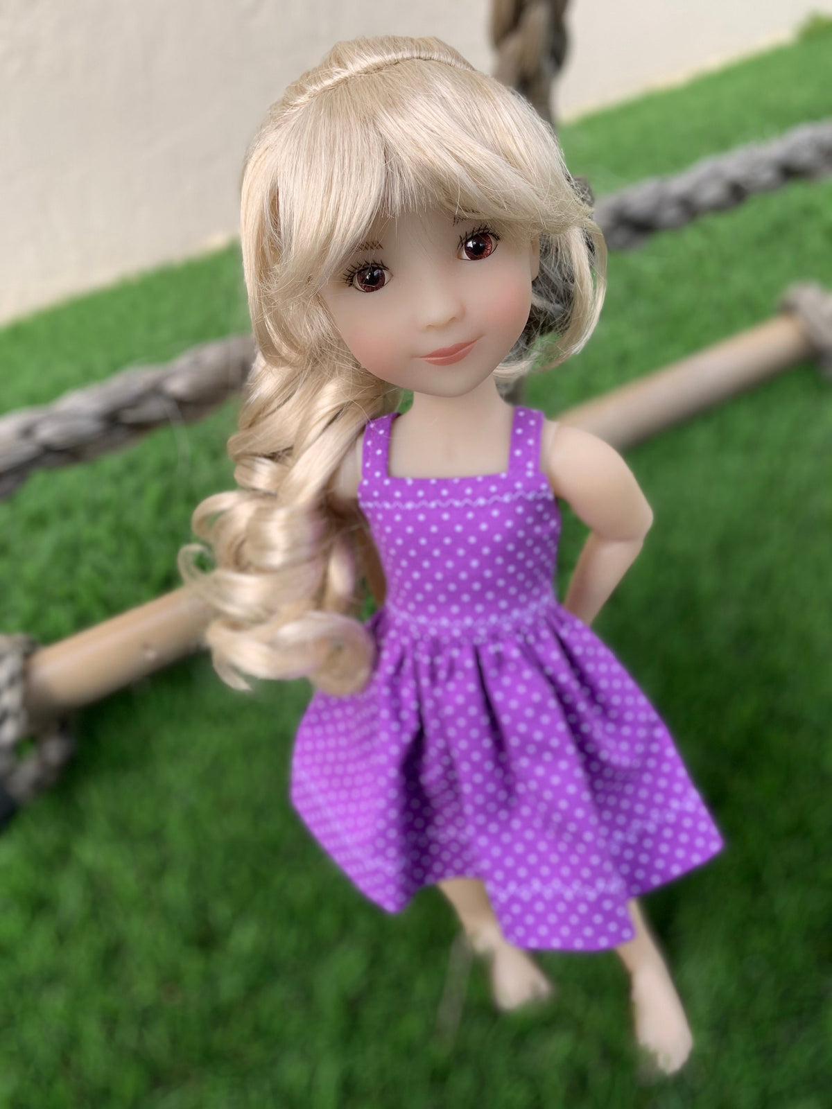 Custom WIG for 13" Dianna Effner Little Darling head size 7-8" Siblies, Ellowyne, My Meadow Avery, Mini Pal Maru & Friends, Liz Frost girls