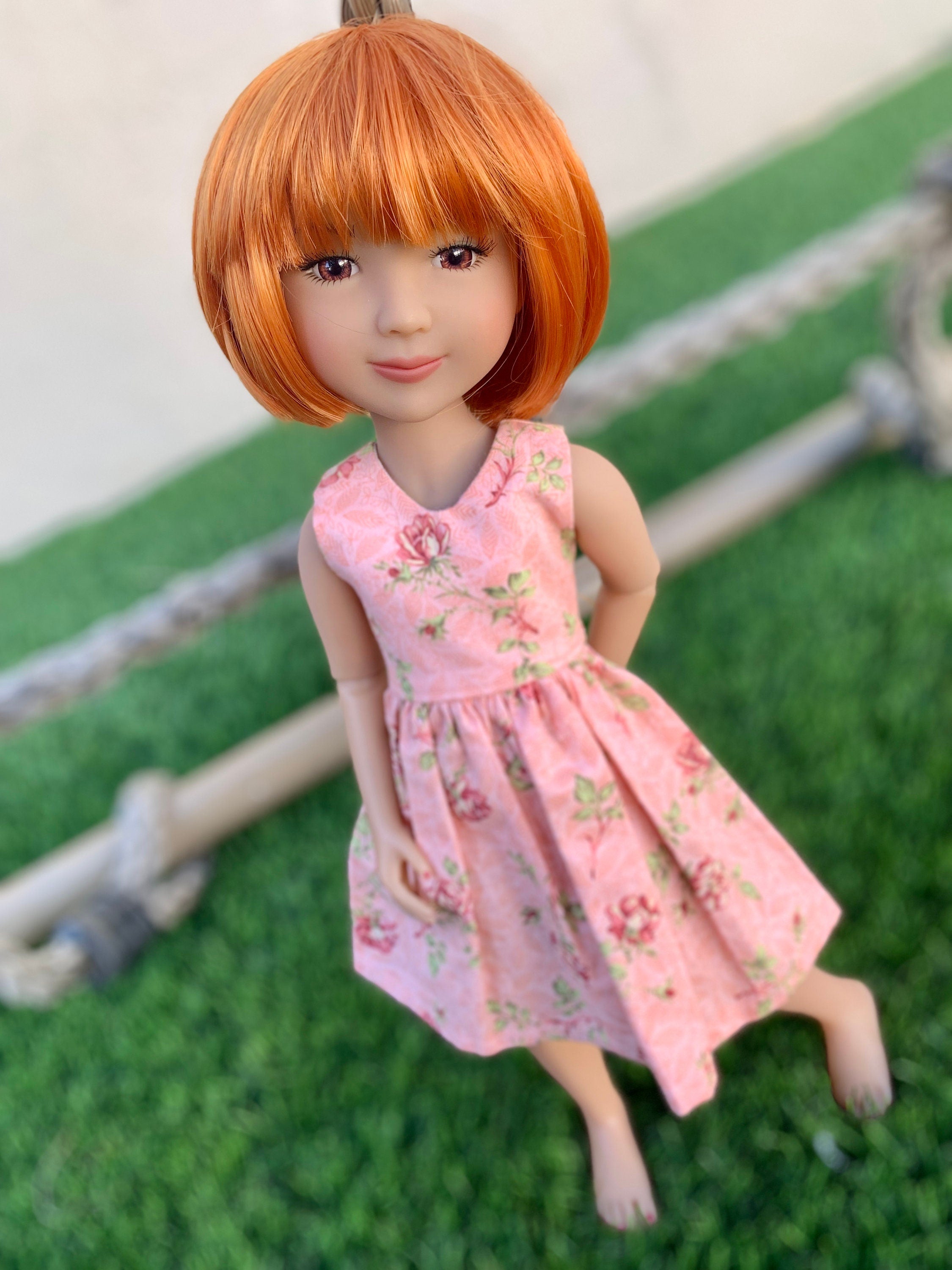 Custom doll WIG for 14"  American Girl Dolls - Heat Safe-Tangle Resistant-fits 8-9" head size Kaye Wiggs  RRFF girls of the orient