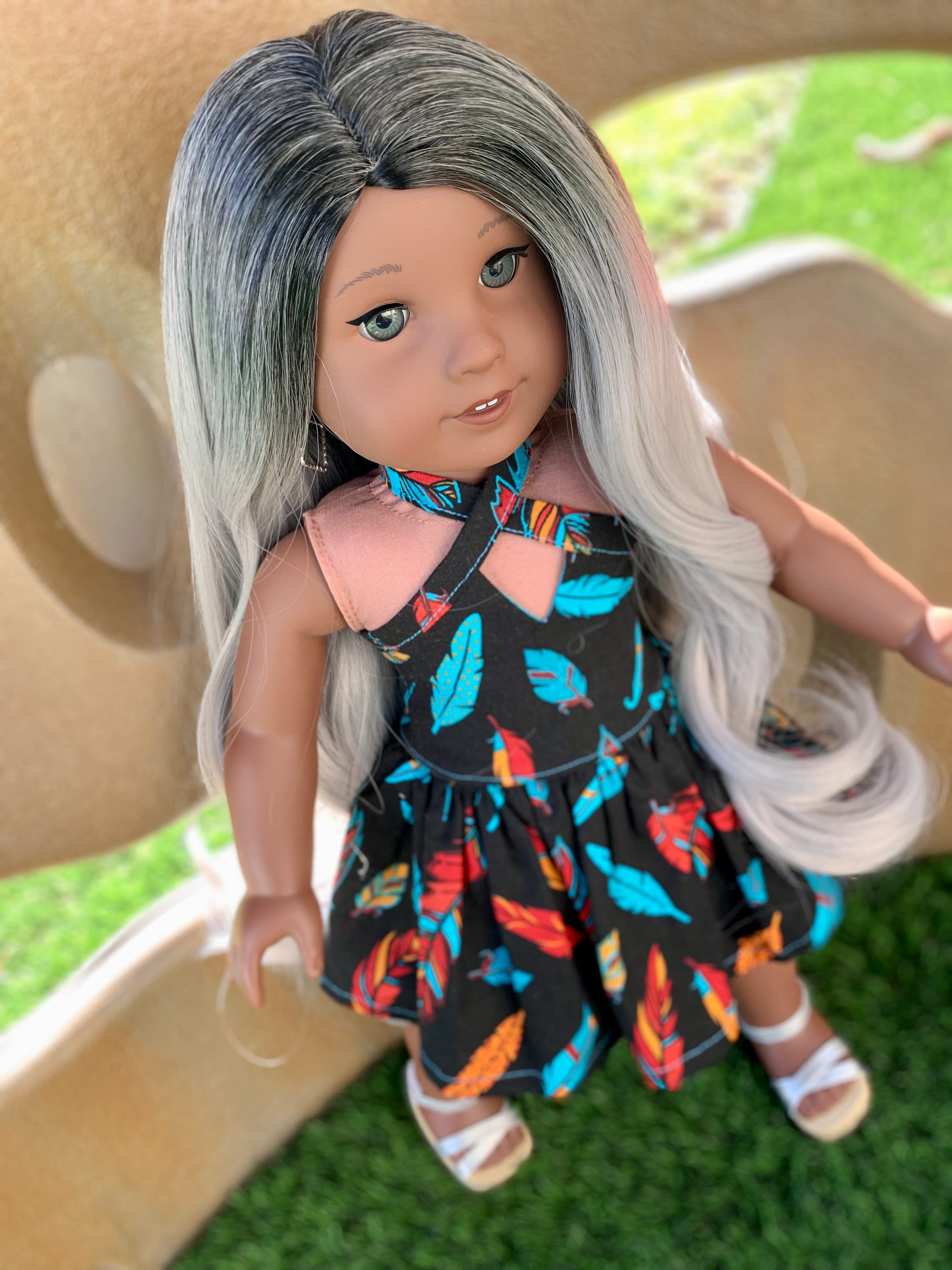 Exquisite Doll Designs Custom Doll Wigs - American Girl Size Wigs 10-11