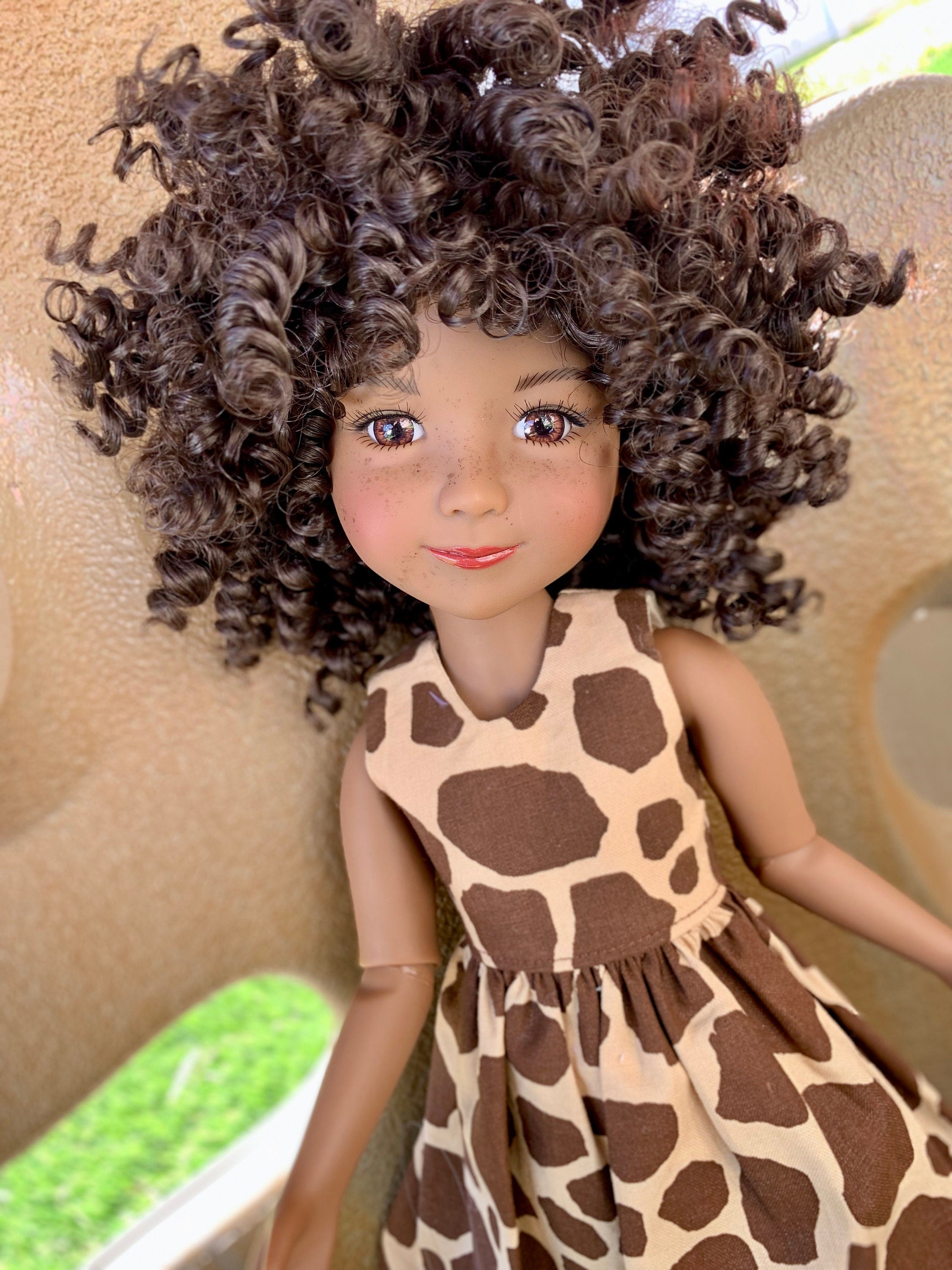 Custom doll WIG for 14"  American Girl Dolls - Heat Safe-Tangle Resistant-fits 8-9" head size Kaye Wiggs  RRFF girls of the orient