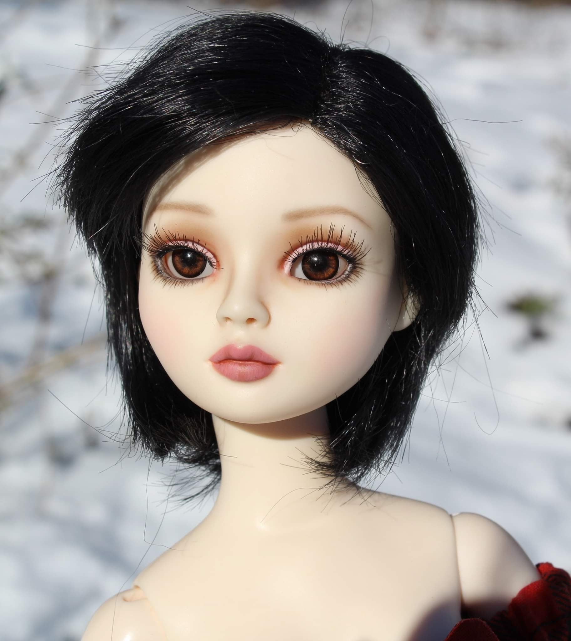 Natural Ellowyne Tonner Doll Eyes , realistic doll eyes, doll eyes replacement, 12mm Fit Paola, BJD, SD Semireal Doll & similar Dark Brown