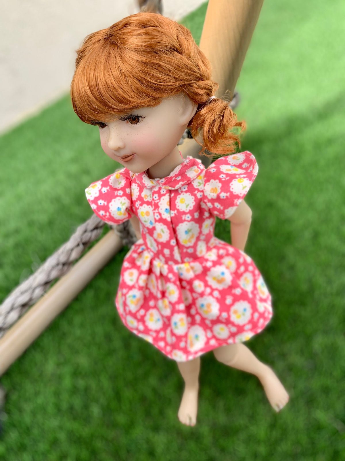 Custom doll WIG Exclusive Vegan Mohair-fits 9-10" head size Kaye Wiggs, RRFF, wellie wishers, bjd, Girl for All Time"Loose Fit"