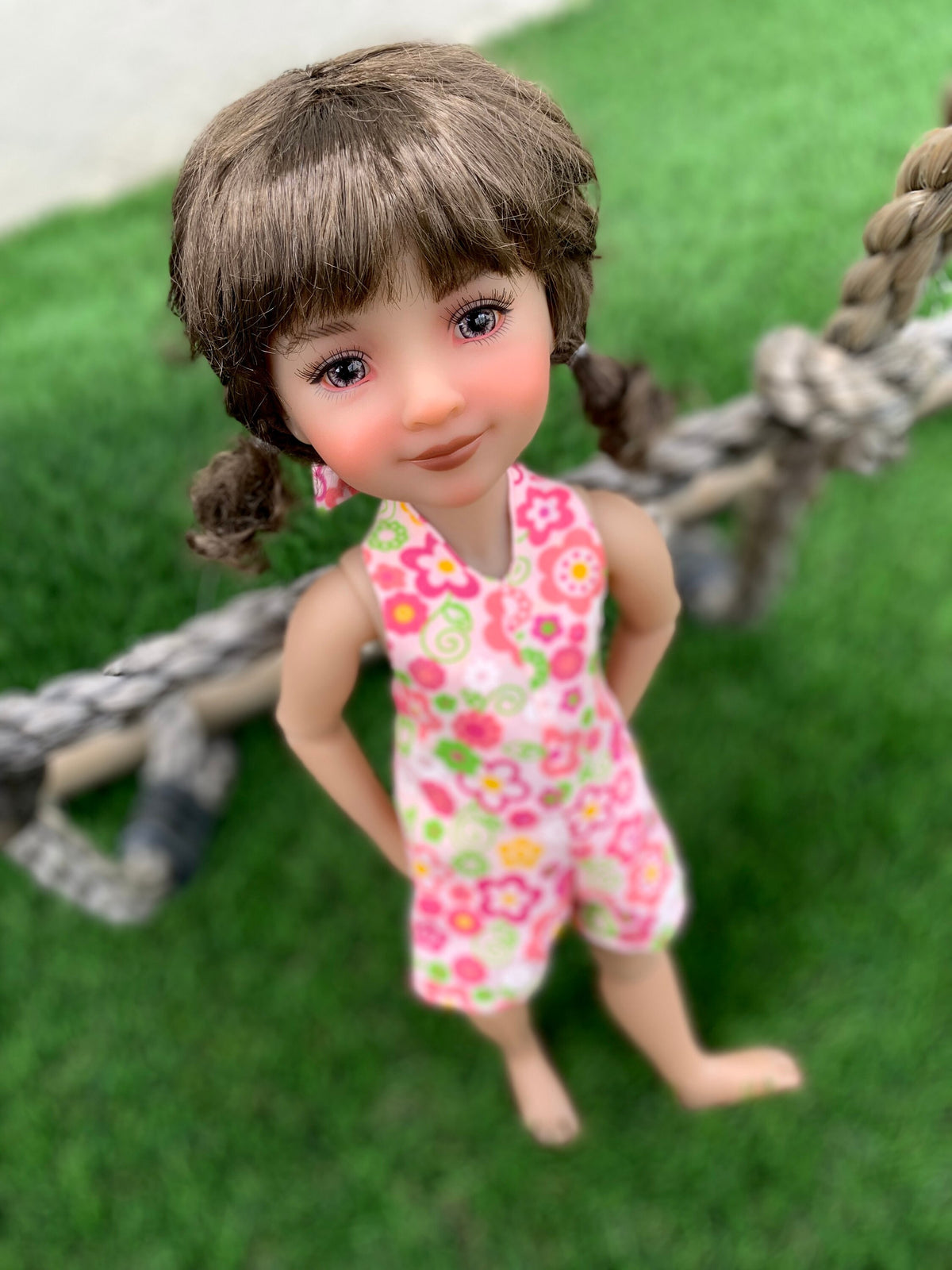 Custom doll WIG Exclusive Vegan Mohair-fits 9-10" head size Kaye Wiggs, RRFF, wellie wishers, bjd, Girl for All Time"Loose Fit"
