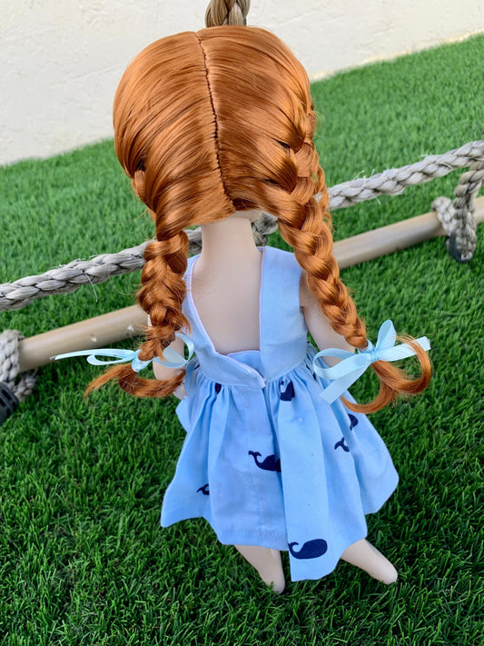 Custom doll WIG Exclusive Vegan Mohair-fits 9-10" head size Kaye Wiggs, RRFF, wellie wishers, bjd, Girl for All Time"Loose Fit"