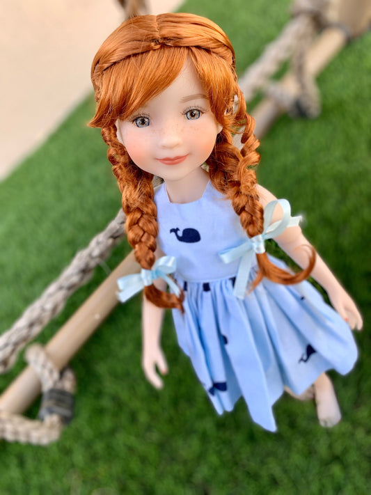 Custom doll WIG Exclusive Vegan Mohair-fits 9-10" head size Kaye Wiggs, RRFF, wellie wishers, bjd, Girl for All Time"Loose Fit"
