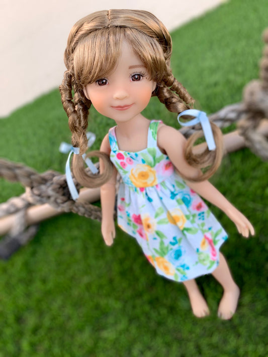 Custom doll WIG Exclusive Vegan Mohair-fits 9-10" head size Kaye Wiggs, RRFF, wellie wishers, bjd, Girl for All Time"Loose Fit"